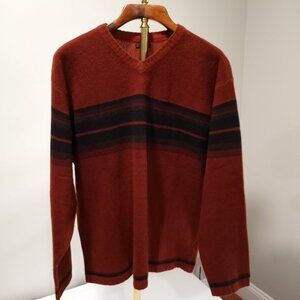 BKE RESISTANCE STRENGTH RED/BLUE LAMBSWOOL V NECK MENS XXL